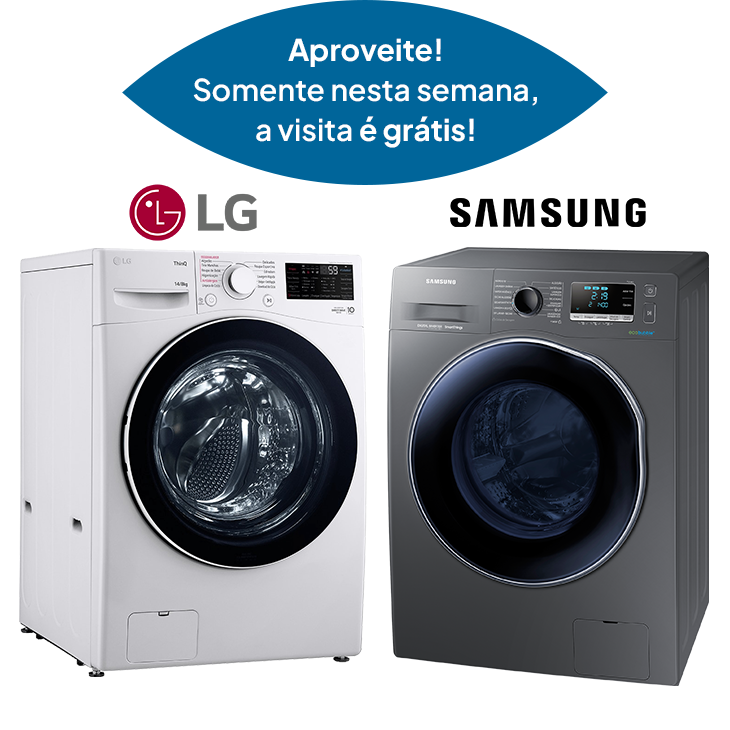 Conserto de Máquina de Lavar e Lava e Seca Samsung e LG – Serviço Rápido e Garantido!
Temos a maior rede de atendimento em Curitiba e região metropolitana com técnicos especializados em Máquina de Lavar e Lava e Seca: Reparo com peças originais e garantia de 6 meses. - AG Técnica Curitiba - Máquina de Lavar e Lava e Seca Samsung e LG